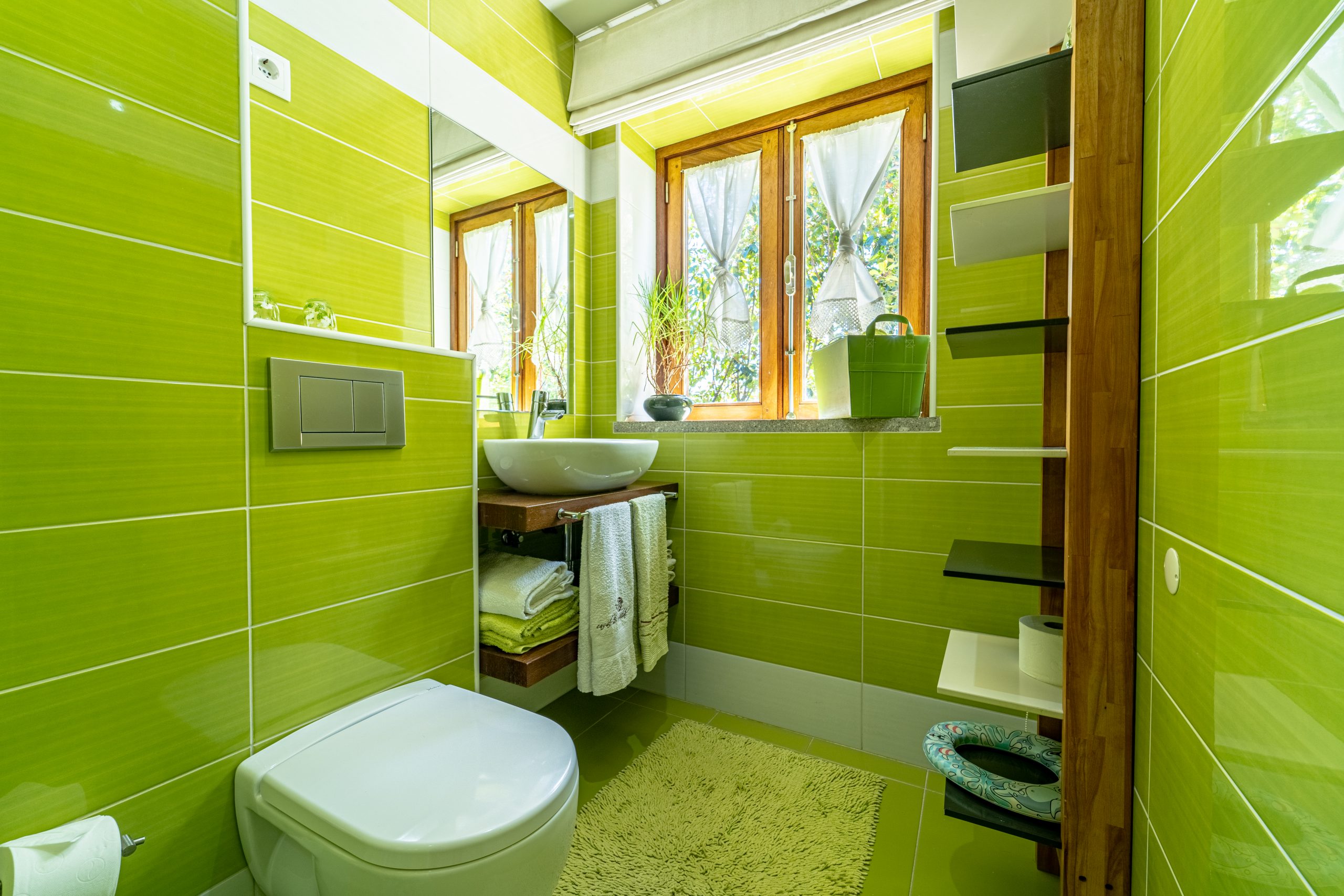 casa de banho verde casa principal