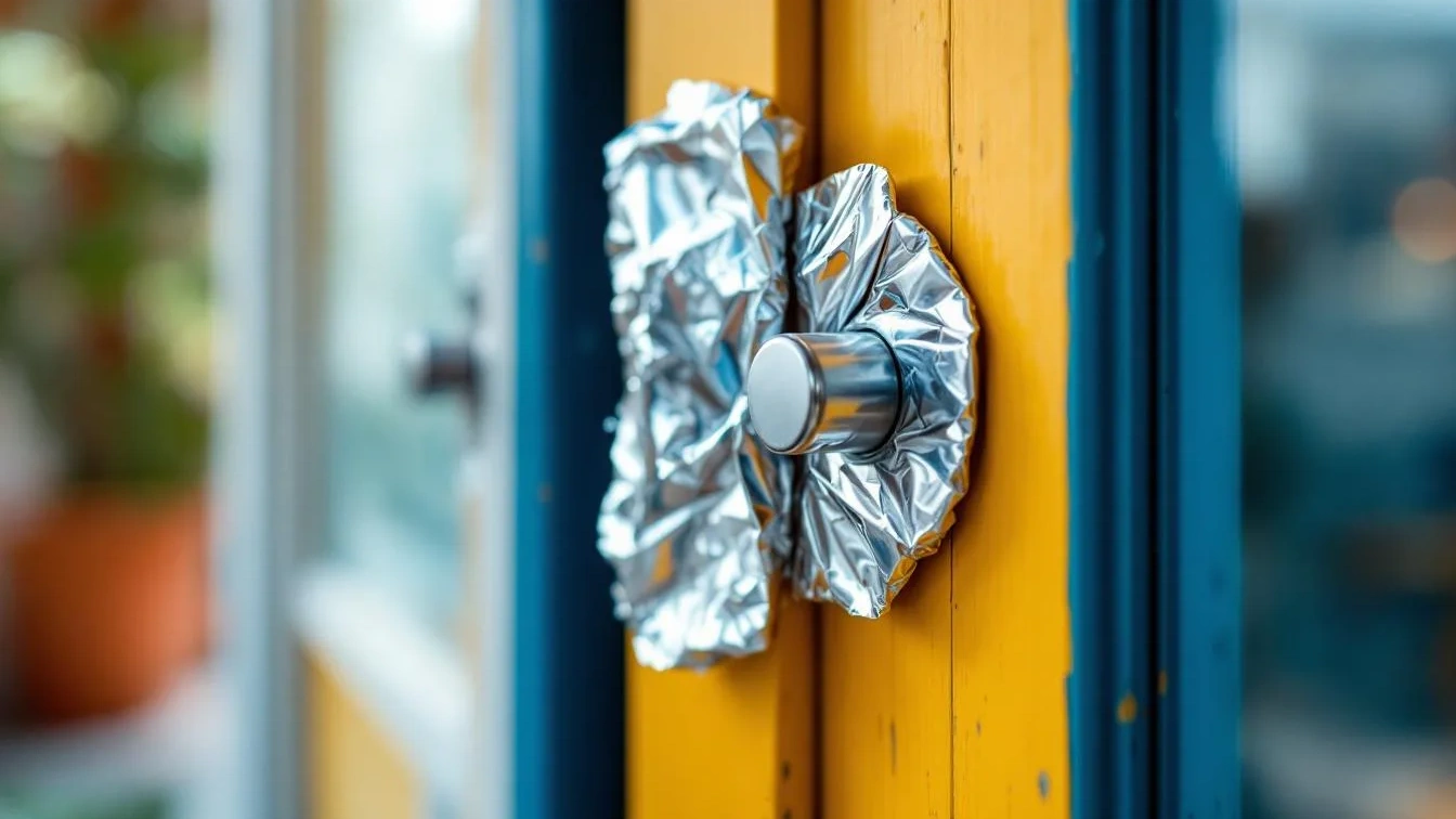 Nem chave nem corrente, este truque com folha de alumínio protege a porta