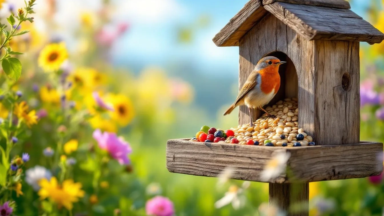 O que colocar no comedouro para atrair pisco-de-peito-ruivo na primavera
