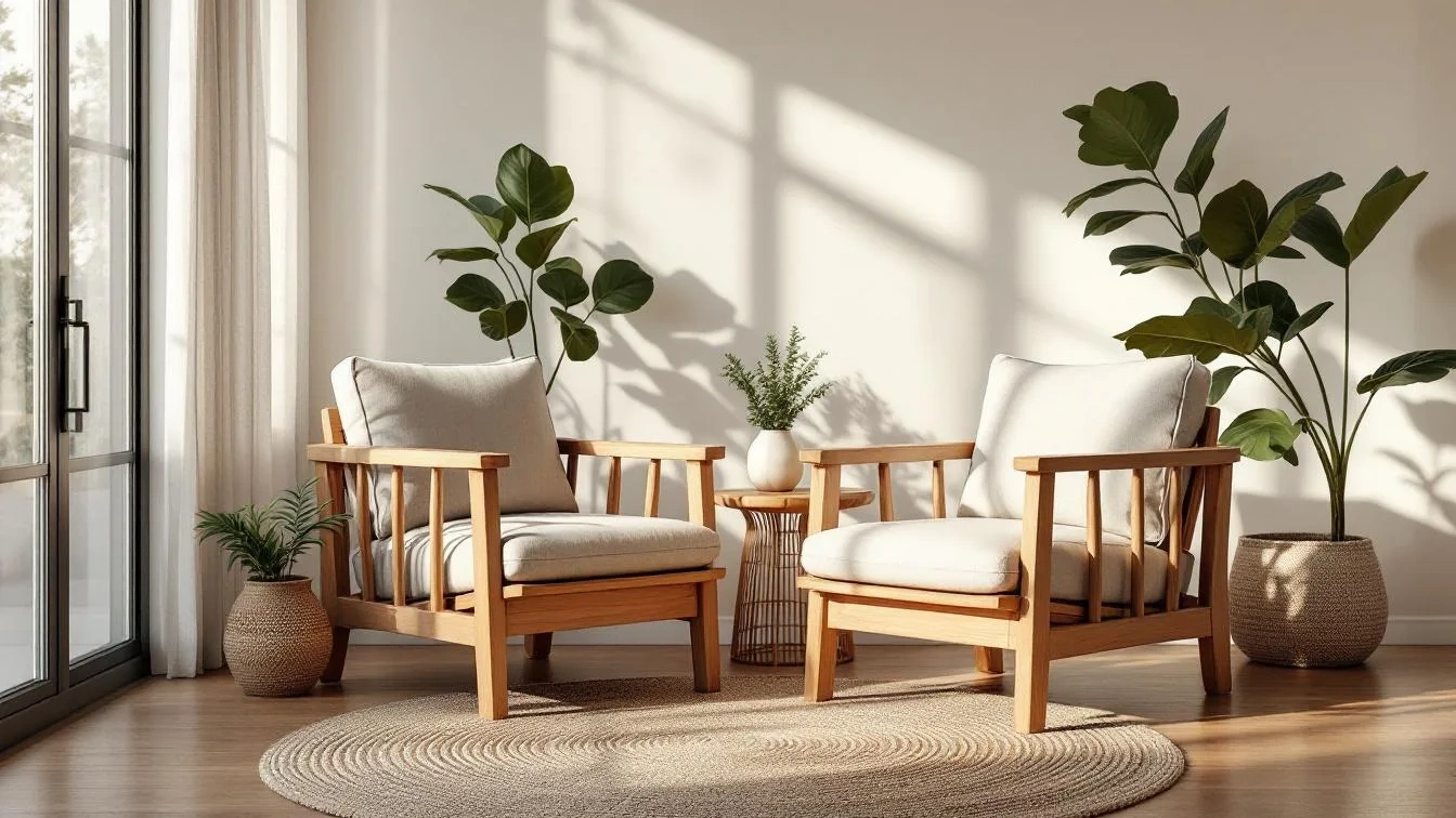 Porque as poltronas de madeira natural voltaram à moda na decoração